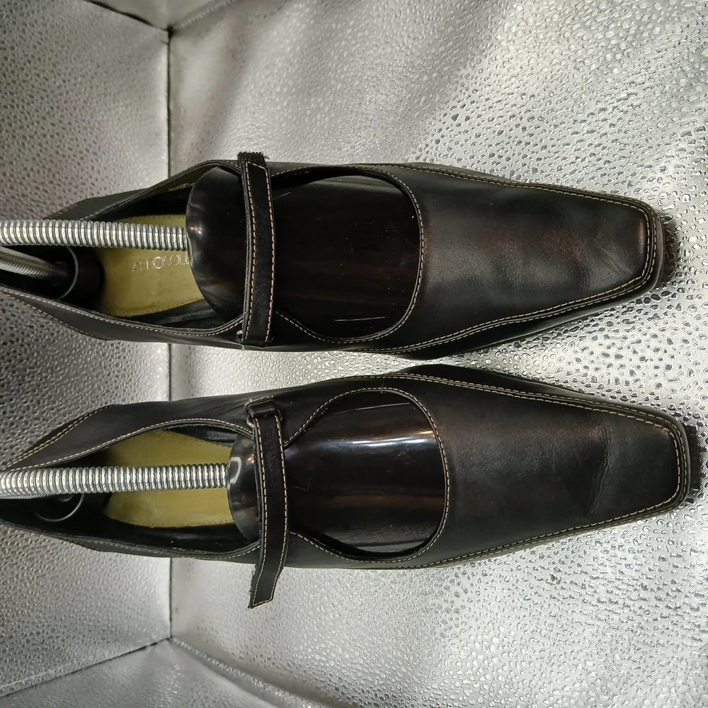 Aeropostale Black Leather Heels Women's Size 10